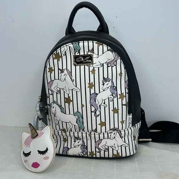 Luv Betsey Johnson Unicorn Star Mini Backpack Bag Purse NWT w/FOB - Picture 1 of 9